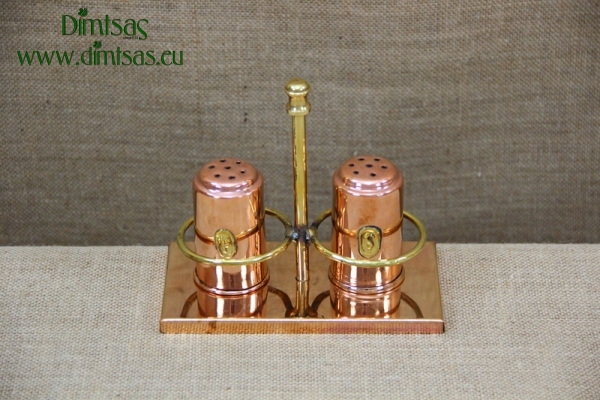 Copper Set for Salt & Pepper with Stand