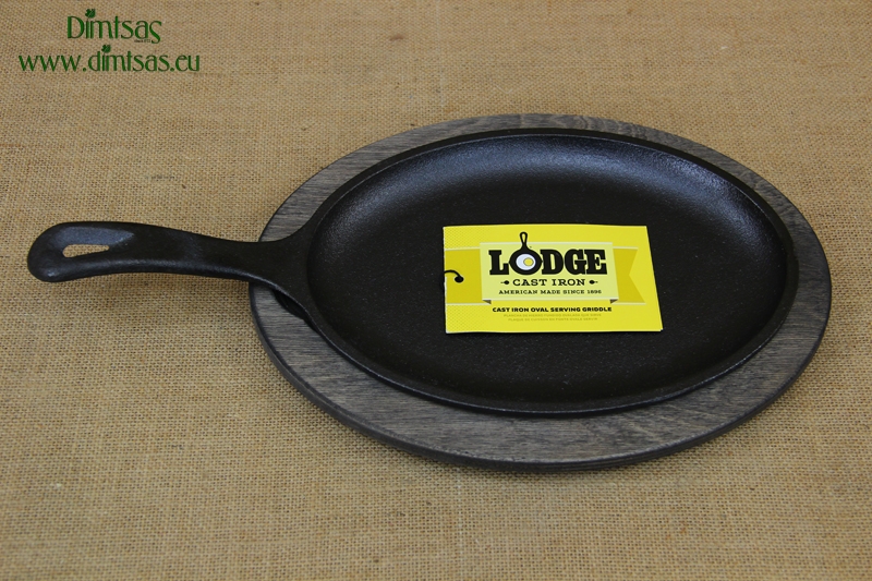 Lodge LOS3 Cast Iron Oval Serving Griddle